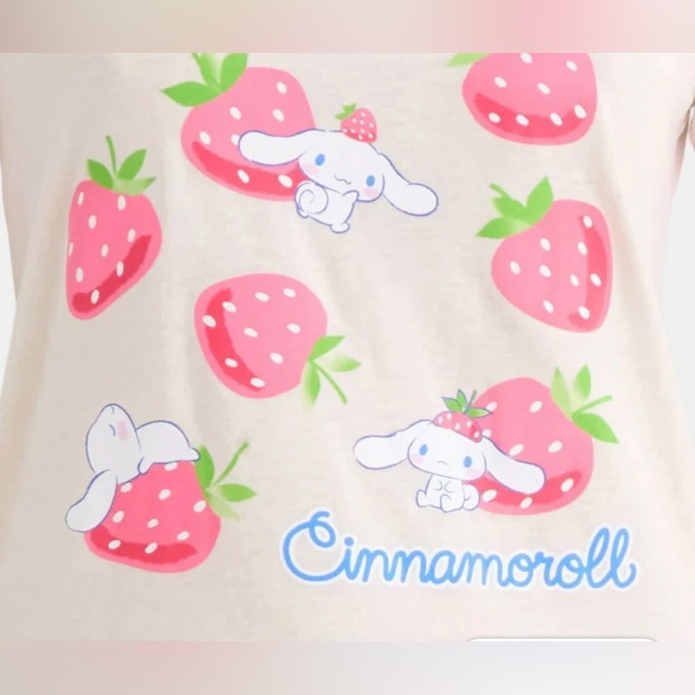 Sanrio Cinnamoroll Pink and White Tee - Picture 4 of 5